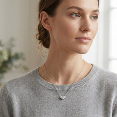 Full Pave Heart Pendant Necklace