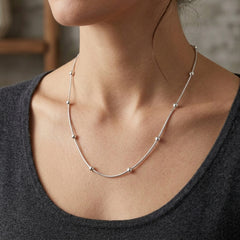 Italian Station Bead Snake Chain